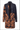 Brown & Black Floral Open Front Shawl Sweater Coat