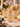 Gold Finish Embedded Sequins Glass, set of 2