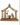 A small wooden nativity scene figurine with a stable frame, star topper, shepherd holding a staff, Mary kneeling, and baby Jesus in a manger, shown on a plain white background.