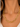 A close-up of a model's neck and chest wearing a chunky gold chain necklace with elongated oval links.