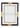 black, white and gold 4x6 photo frame on white background