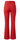 back view of red bootcut jean with pockets