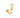 A pair of gold huggie hoop earrings with round pavé disc charms, shown on a clean white background.