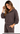 side view of long sleeve modal, half zip sweatshirt