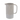 Natural ribbed ceramic pitcher on white backdrop