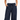 drawstring, denim wide leg pant front view
