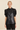 The Uptown Ruched Sleeve Vegan Leather Top in Black