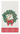 A white kitchen towel featuring a festive Christmas wreath design with green holly leaves, red berries, a red bow, and a gold monogram letter 'J'. The bottom edge has a red and white striped border.