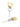 Two Tone, huggie earring with drop hoop & Dangle on white background
