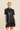 Black Belmont Vegan Leather Lace Cutout Detail Dress