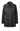A black diamond-quilted coat with tan contrast piping, a tan drawstring waist, and zippered hand pockets, shown on a plain white background.