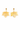 Golden Marble Foliage Earrings
