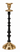Black & Gold Taper Candleholder, 13.25"