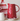 2 Quart Hand-Painted Stoneware Striped Organic Shaped Pitcher, Red & White