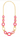 Resin Oval Link Matte Gold & Neon Pink Long Necklace