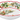 A white ceramic serving bowl with a scalloped rim, decorated with a hand-painted winter botanical pattern featuring green leaves, red berries, and gold accents.