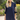 velvet dress with embroidered gold sleeve