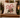 Cream & Gold Candy Cane Square Pillow with Striped Piping, 20"