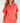 Half Zip Sunset Coral Popover Top