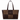 A patchwork leather tote bag by Kate Loxton in shades of brown, featuring a grid pattern of dark brown and medium brown panels with matching dark brown handles, shown against a plain white background.