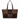 A patchwork leather tote bag by Kate Loxton in shades of brown, featuring a grid pattern of dark brown and medium brown panels with matching dark brown handles, shown against a plain white background.