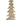 gold resin fir tree on white background