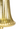up close picture of the gold bell showing the finish on the iron

