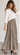 Taupe Black Pleated Midi Skirt flowy hem and block heel styling detail - Current Air