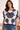 Blue & Ivory Short Sleeve Embroidery Detail Top