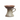 Stoneware Pillar Holder with Handle, 6"