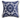 20" Royal Blue Velvet & Linen Embroidered Pillow
