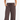 front view of brown, elastic waist wide leg drawstring pant