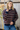 Dark Plum Honeycomb Striped Sweater
