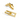 A gold pair of U shaped Dangle earrings with rhinestones. 18K
