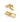 A gold pair of U shaped Dangle earrings with rhinestones. 18K
