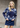 All Over Navy Pattern Sweater
