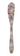 Enameled Stainless Steel Canape Knife with Snowman Pattern
