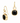 Vedar Gold & Black Earrings