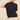 Black short sleeve cross hatch sweater with mock neck
