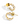 Gold Hoop with crystal earring