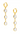 huggie gold hoop earring with crystal hoop earring on white background
