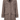 A brown tweed coat with a textured woven pattern of brown, beige, and black threads, featuring a notched lapel, button front, and flap pockets, shown on a plain white background.