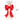 showing the 10" white resin candle holder with red bow