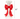 showing the 10" white resin candle holder with red bow