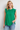 Pleated Sleeve, Green Ruffle Neck Shirt