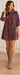 Faux Suede Exagerated Sleeve Dress