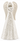 An off-white ceramic angel figurine holding a heart, featuring detailed embossed patterns on its dress and wings, set against a plain white background.