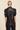 The Uptown Ruched Sleeve Vegan Leather Top in Black