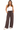 brown wide leg drawstring pants front view