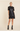 Black Belmont Vegan Leather Lace Cutout Detail Dress